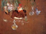 Dinner at the House of M. and Mme. Nathanson - Henri De Toulouse-Lautrec Oil Painting