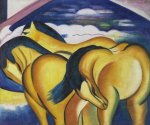 Little Yellow Horses - Franz Marc Oil Painting