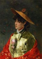 Woman in a Straw Hat - Oil Painting Reproduction On Canvas