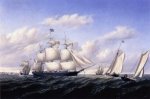 Whaleship 'Speedwell of Fairhaven, Outward Bound off Gay Head - William Bradford Oil Painting