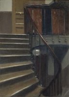 Stairway at 48 rue de Lille Paris - Edward Hopper Oil Painting