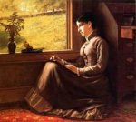 Woman Seated at Window - Oil Painting Reproduction On Canvas