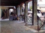 Venetian Market Scene - Oil Painting Reproduction On Canvas