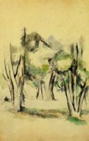 Trees - Paul Cezanne Oil Painting
