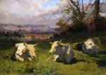 Cows Resting - Rosa Bonheur Oil Painting