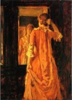 Young Woman Before a Mirror - Oil Painting Reproduction On Canvas