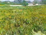 Wheat Field at Auvers with White House - Vincent Van Gogh Oil Painting