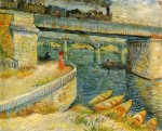 Bridges across the Seine at Asnieres - Oil Painting Reproduction On Canvas