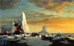 Whalers Trapped by Arctic Ice - William Bradford Oil Painting