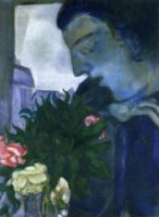 Self Portrait in Profile - Marc Chagall Oil Painting