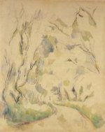 Well by the Winding Road in the Park of Chateau Noir - Paul Cezanne Oil Painting