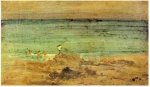 Violet and Blue: The Little Bathers, Perosquerie - James Abbott McNeill Whistler Oil Painting