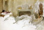 Resting in Bed - James Abbott McNeill Whistler Oil Painting