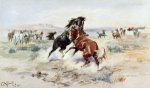 The Challange 2 - Charles Marion Russell Oil Painting