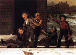 Winter Sports in the Gutter - John George Brown Oil Painting