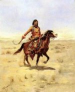 Indian Rider - Charles Marion Russell Oil Painting