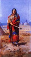 Indian Squaw - Oil Painting Reproduction On Canvas