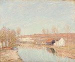 The Loing and the Slopes of Saint-Nicaise, February - Oil Painting Reproduction On Canvas