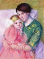 Mother and Child Reading - Mary Cassatt oil painting,