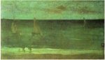 Nocturne: Blue and Silver-Bognor - James Abbott McNeill Whistler Oil Painting
