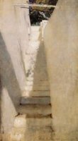 Staircase in Capri - John Singer Sargent oil painting