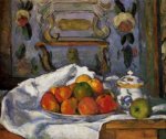 Dish of Apples - Paul Cezanne Oil Painting