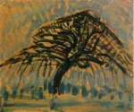 Study for Blue Apple Tree Series - Piet Mondrian Oil Painting