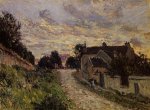 A Small Street in Louveciennes - Alfred Sisley Oil Painting