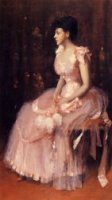 Portrait of a Lady in Pink - Oil Painting Reproduction On Canvas