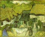 Thatched Cottages in Jorgus - Vincent Van Gogh Oil Painting