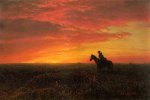 On the Plains, Sunset - Albert Bierstadt Oil Painting