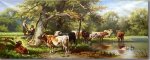 Classical landscape with cattle