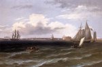 View of New York Harbor II - Thomas Birch Oil Painting