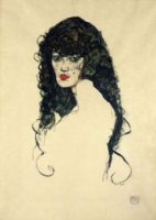 Portrait of a Woman with Black Hair - Oil Painting Reproduction On Canvas