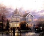 A Castle with All Lights On - Oil Painting Reproduction On Canvas