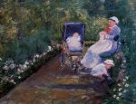 Children in a Garden - Mary Cassatt Oil Painting