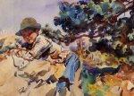 Boy on a Rock - John Singer Sargent Oil Painting