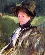 Lydia Cassatt in a Green Bonnet and a Coat - Oil Painting Reproduction On Canvas