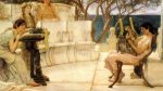 Sappho and Alcaeus - Sir Lawrence Alma-Tadema oil painting