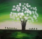 Modern Abstract-Tree Flower - Oil Painting Reproduction On Canvas