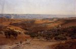 Mountains of Moab Seen from Bethany - Gustav Bauernfeind Oil Painting