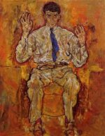 Portrait of Albert Paris von Gutersloh - Egon Schiele Oil Painting