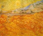 Wheat Field behind Saint-Paul Hospital with a Reaper - Vincent Van Gogh Oil Painting