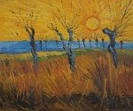 Willows at Sunset II - Vincent Van Gogh Oil Painting