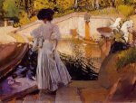 Maria, Watching the Fish, Granja - Oil Painting Reproduction On Canvas