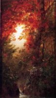 Autumn Landscape, Vermont - Frederic Edwin Church Oil Painting