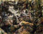 Rocks at Fountainebleau - Paul Cezanne Oil Painting