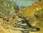A Road at Saint-Remy with Female Figures - Vincent Van Gogh Oil Painting