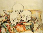 Three Skulls - Paul Cezanne Oil Painting,