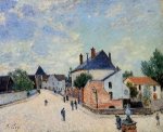 Street in Moret(Porte de Bourgogne from across the Bridge) - Oil Painting Reproduction On Canvas